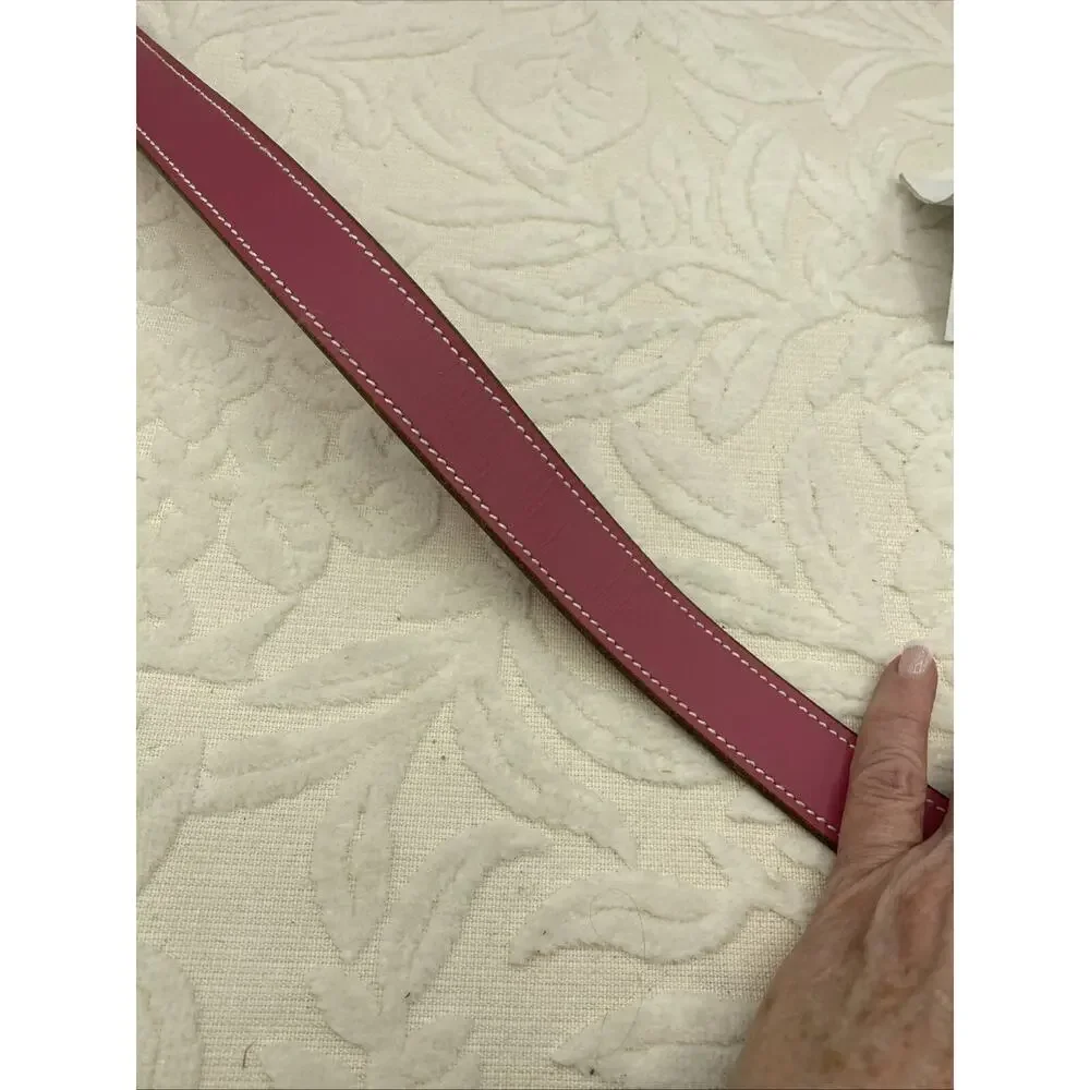 Casual Canine Rasberry Sorbet Lea Stitched Dog Collar 1” Adjusts 18” -22”NWT